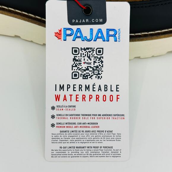 Pajar Men's Yak Cognac Suede Waterproof Lace Up Winter Boots Size 41 EU/8-8.5 US - Picture 12 of 12